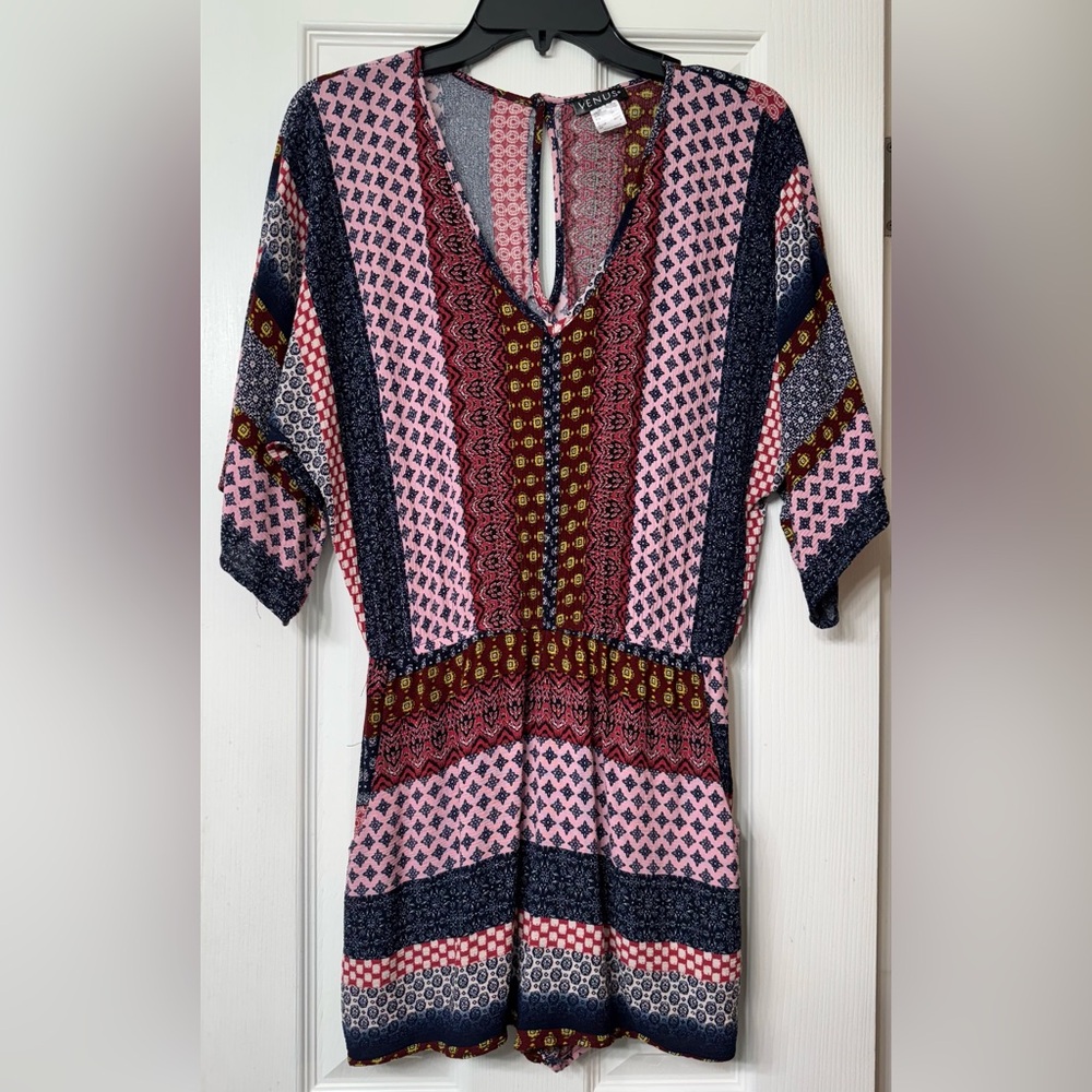 VENUS Multicolor Bohemian Romper - Picture 2 of 4